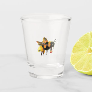 Bumble Bee carrying pollen Shot Glass