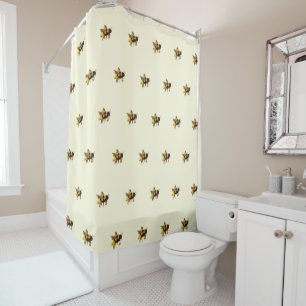 Bumble Bee carrying pollen  Shower Curtain