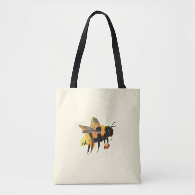 Bumble Bee carrying pollen   Tote Bag (Front)