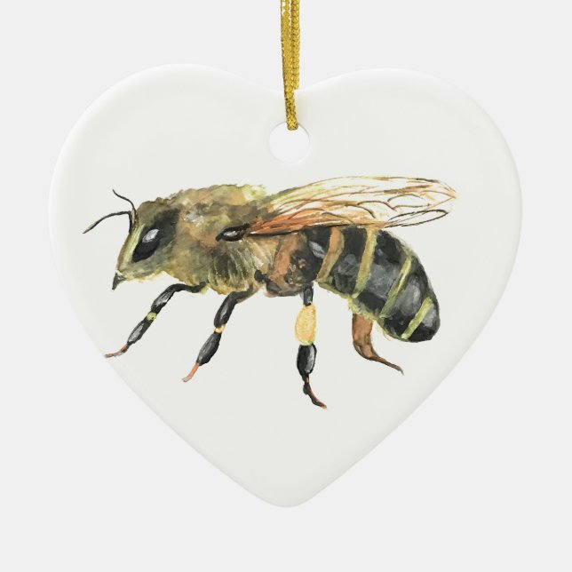 Bumble bee ceramic tree decoration (Front)