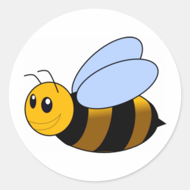 Bumble Bee Classic Round Sticker (Front)