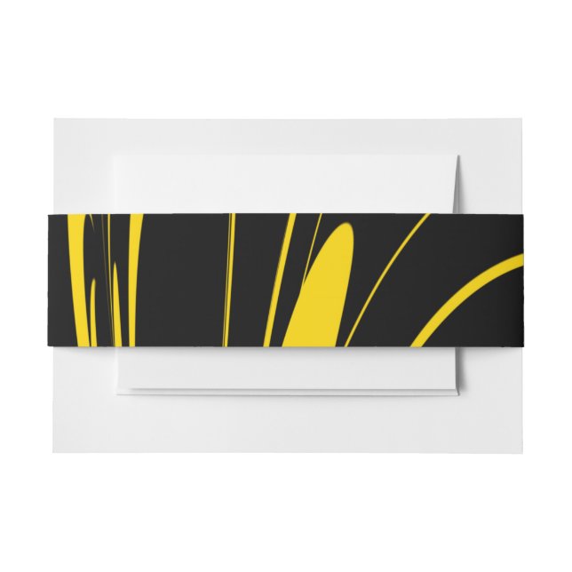 Bumble Bee Colours Invitation Belly Band (Front Example)