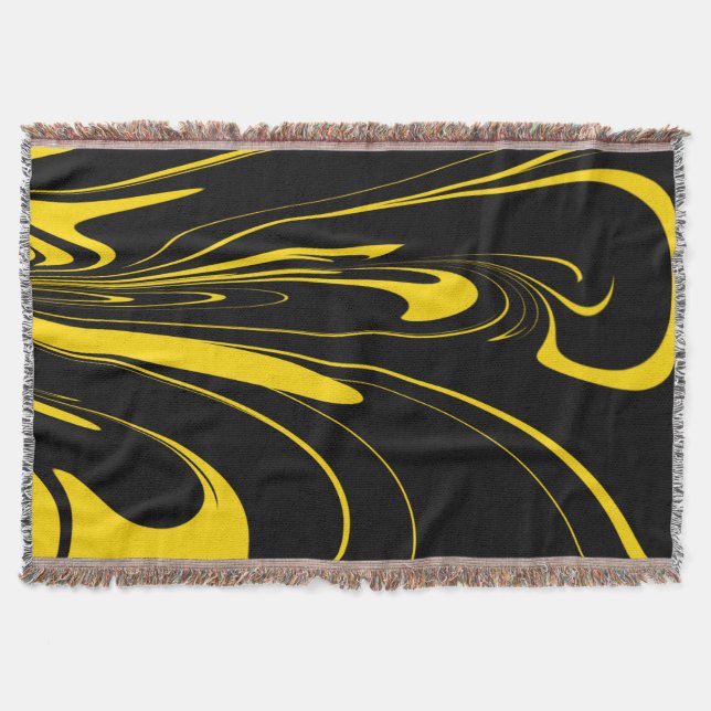 Bumble Bee Colours Throw Blanket (Front)
