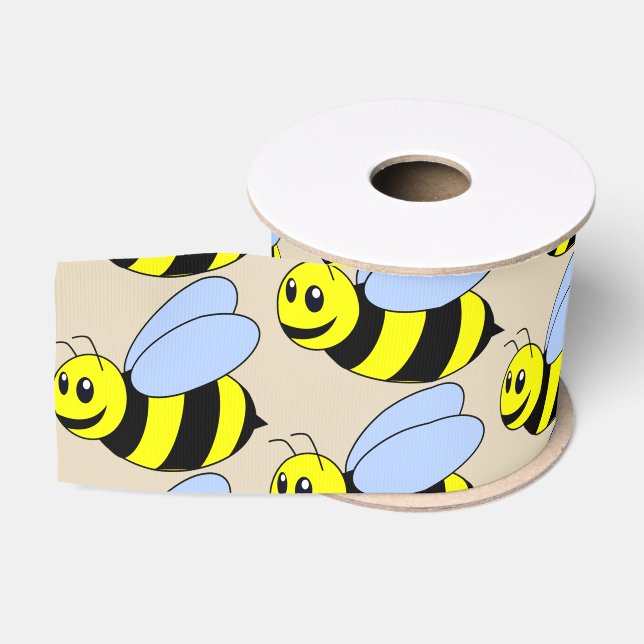 Bumble Bee Custom 3" Wide Grosgrain Ribbon (Spool)