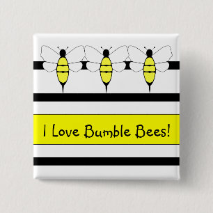 Bumble Bee Customisable Button