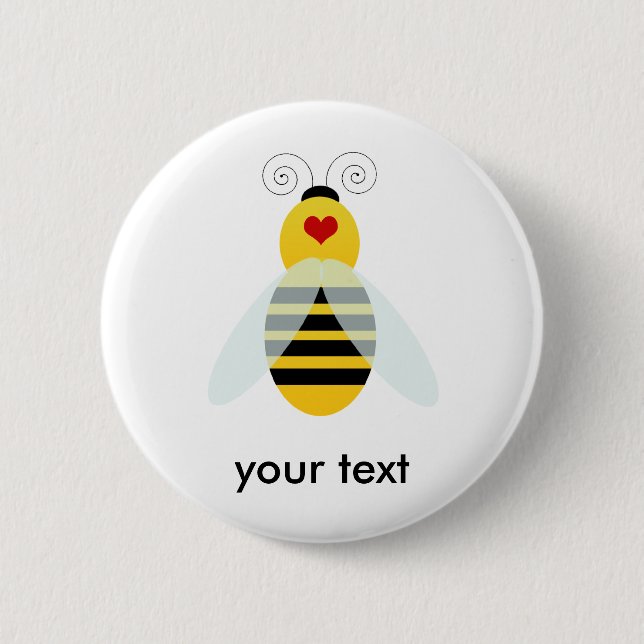 bumble bee cuties 6 cm round badge (Front)