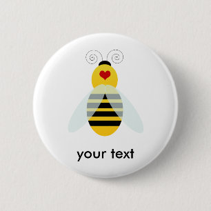 bumble bee cuties 6 cm round badge