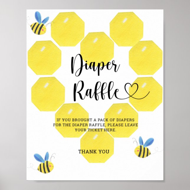 Bumble Bee diaper raffle Poster (Front)