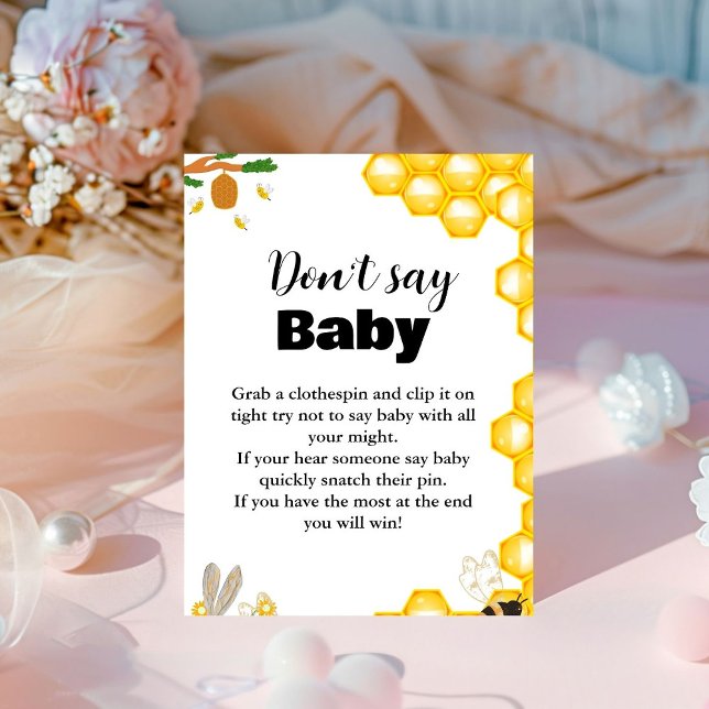 Bumble Bee 'don't say baby' party sign (Creator Uploaded)
