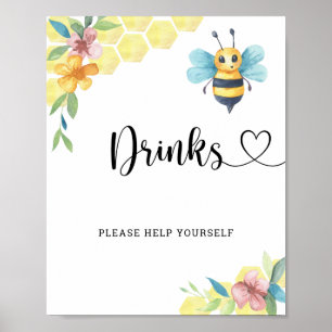 Bumble Bee - Drinks help yourself  Poster