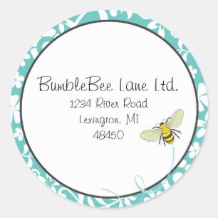 Bumble Bee Favour Sticker or Address Label