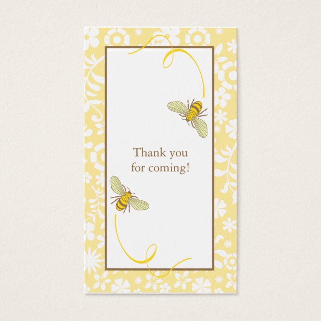 Bumble Bee Favour Tag (Front)