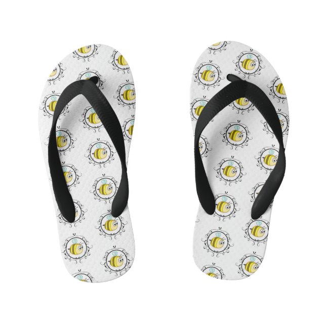 Bumble Bee Flip Flops (Footbed)