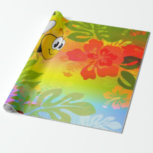 Bumble bee flower gift paper