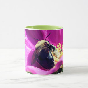 Bumble Bee Flower Personalised Mug