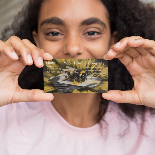 Bumble Bee Flying Business card (Creator Uploaded)
