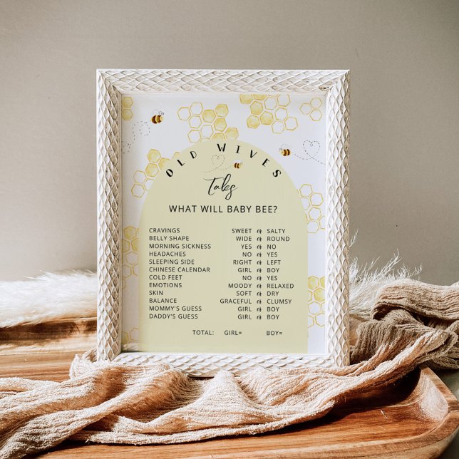 Bumble bee gender reveal Old Wives Tales Poster (Creator Uploaded)