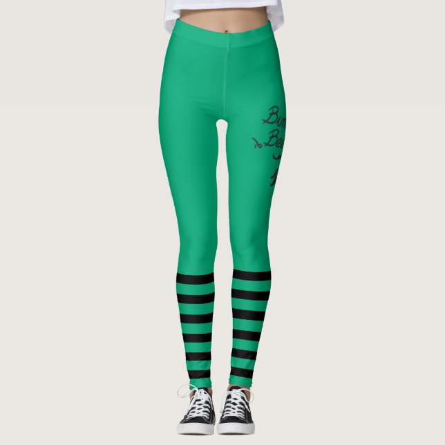 Bumble Bee green Leggings (Front)