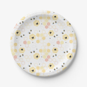 Bumble Bee Honey Bear Birthday Bee Day Party Paper Plate