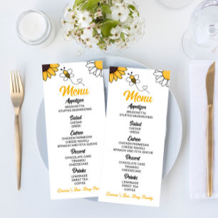 Bumble Bee Honey Bee Bee-Day Birthday Party Food Menu