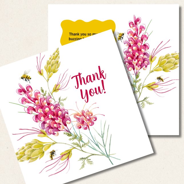 Bumble Bee Honey Bee Thank You Card (Creator Uploaded)