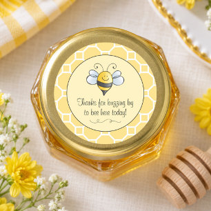 Bumble Bee Honeycomb Baby Shower Favour Classic Round Sticker