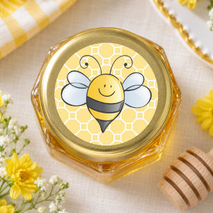 Bumble Bee Honeycomb Birthday Party Favour Classic Round Sticker