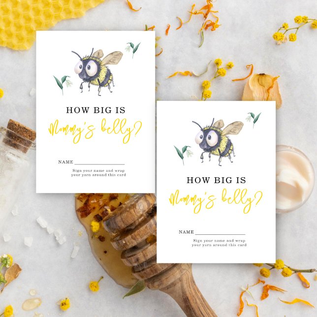 Bumble Bee - how big is mummy's belly Enclosure Card (Creator Uploaded)