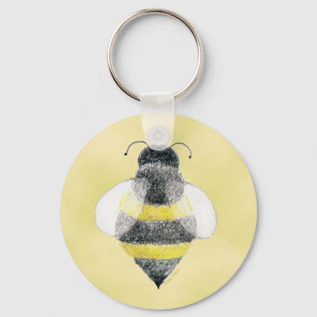 Bumble Bee Illustration Keychain (Front)