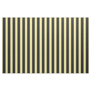 Bumble Bee Inspired Black + Yellow Stripes Fabric