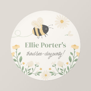 Bumble Bee Kid's Party Personalised Sticker