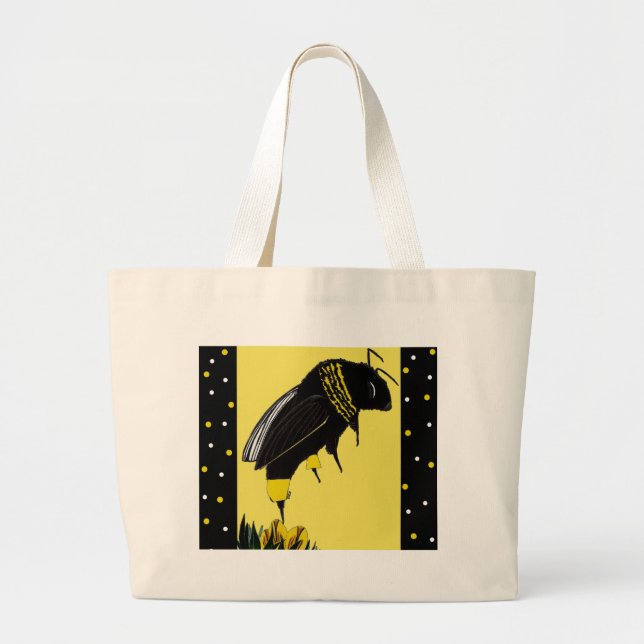 Bumble Bee Large Tote Bag (Front)