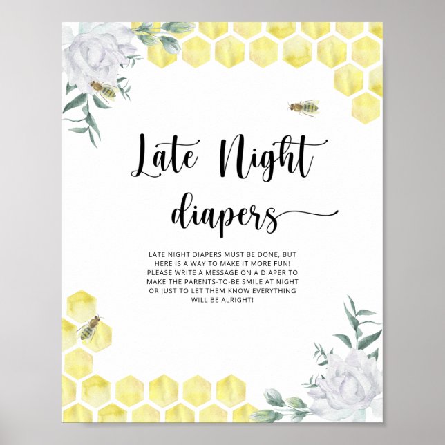 Bumble Bee \ Late night diapers game Poster (Front)