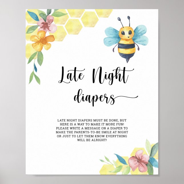 Bumble bee \ Late night diapers game  Poster (Front)