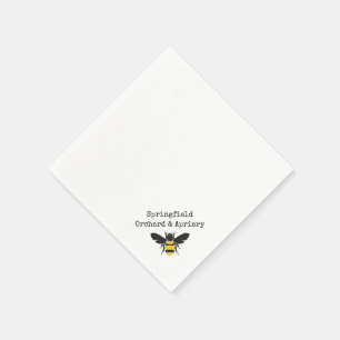Bumble Bee Logo Beekeeper Apiary Honey Samples Napkin