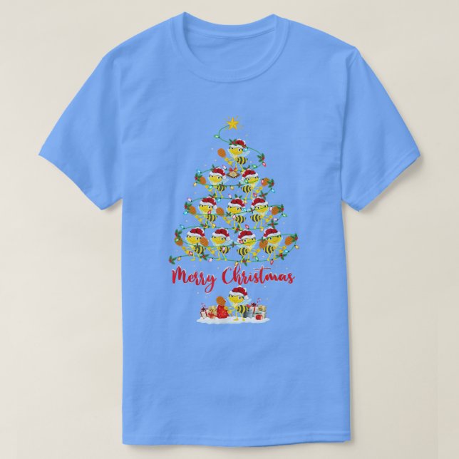 Bumble Bee Lover Matching Santa Bumble Bee Christm T-Shirt (Design Front)