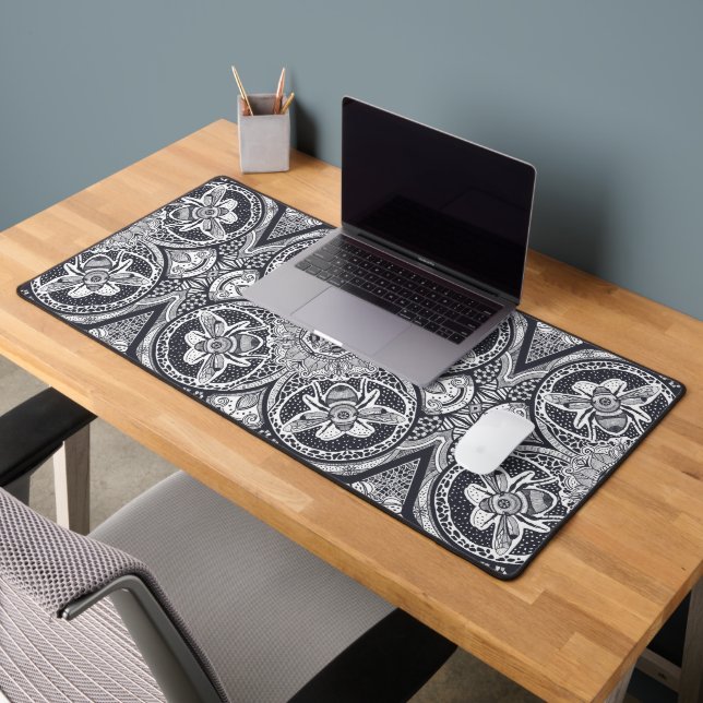 Bumble Bee Mandala Desk Mat (Office 2)
