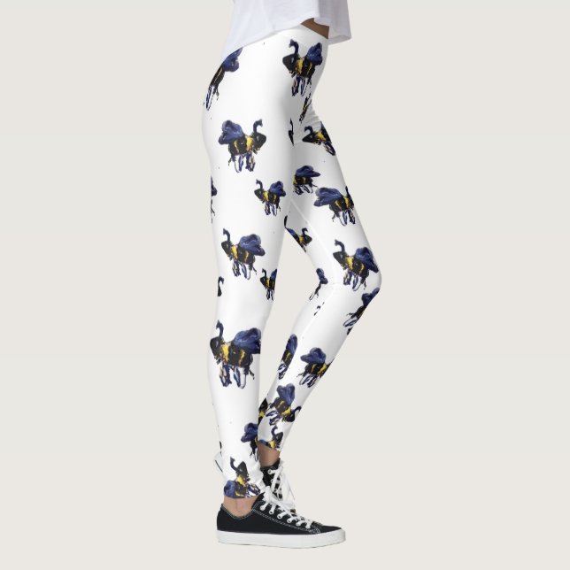 Bumble Bee Maureen Girard Wings Buzz Spring Leggings (Right)