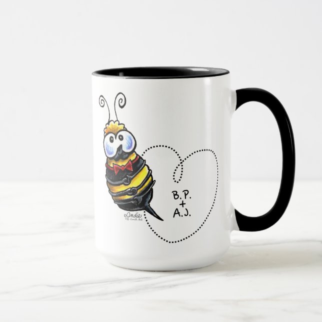 Bumble Bee Mine Personalised Mug (Right)