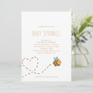 BUMBLE BEE MODERN MINIMAL BABY SPRINKLE    INVITATION