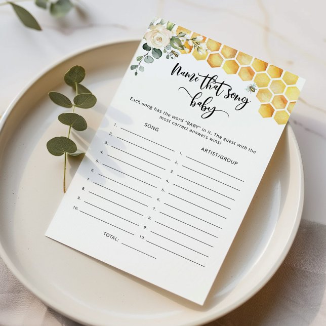 Bumble Bee Name that song baby shower game (Creator Uploaded)