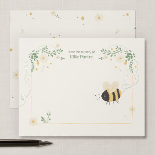 Bumble Bee Nursery Stationery Note Cards