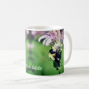 Bumble Bee On Bee Balm Flower Personalised Coffee Mug
