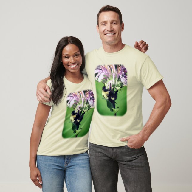 Bumble Bee On Bee Balm Nature  T-Shirt (Unisex)