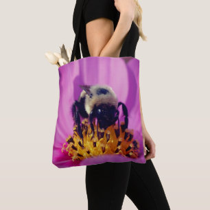 Bumble Bee On Cosmos Flower Tote Bag