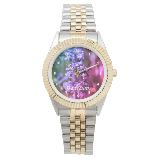 Bumble Bee On Flower Abstract Personalised   Watch (Front)