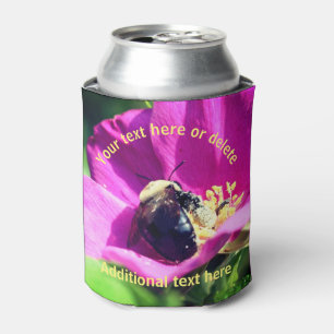 Bumble Bee On Flower Nature Personalized  Can Cooler