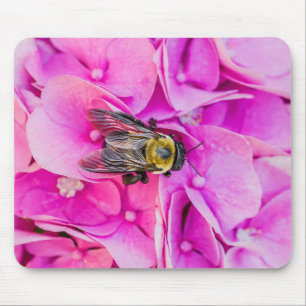 Bumble Bee On Hydrangea Mouse Pad