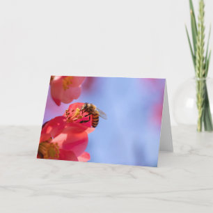 Bumble Bee on Quince Card