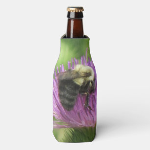 Bumble Bee On Thistle Bottle Cooler
